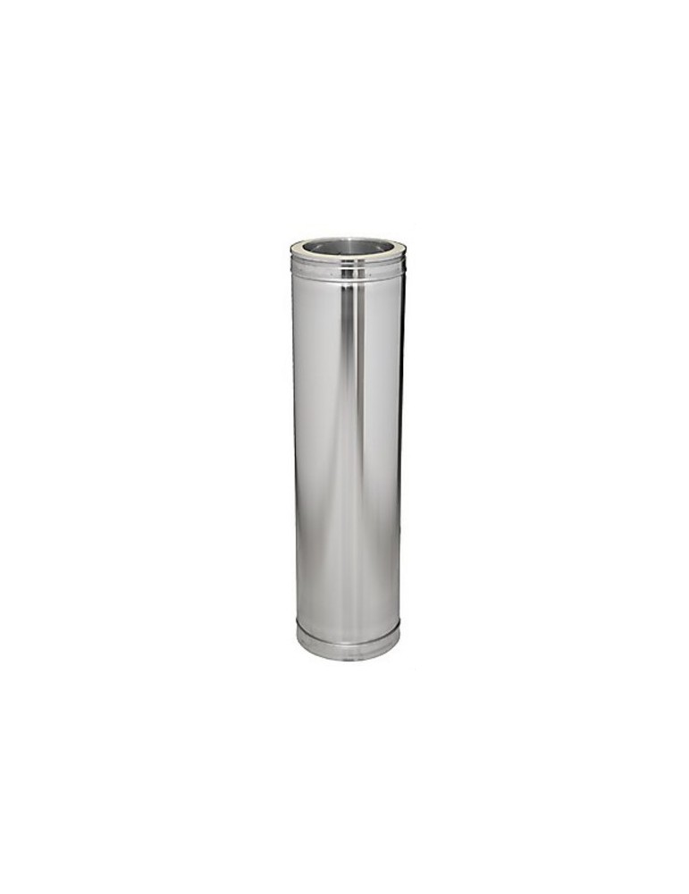 INOX-INOX PELET  MÓD. RECTO DW 1 METRO  Ø80   030108020DW Foto: 1177016888-4630-md01_500