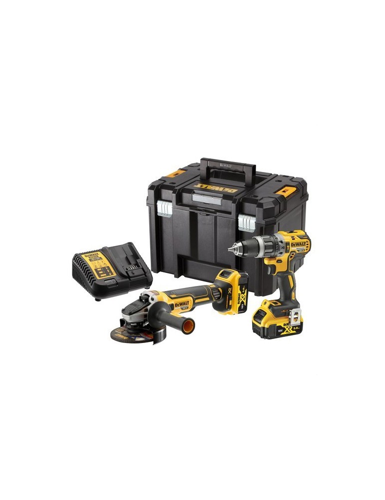 KIT 18V igual a  TALADRO PERCULOR + AMOLADORA + 2 BAT 18 Li-on + CAJA DCK2080P2THERRAMENTAS TSTAK Foto: 0260001206-3a5c-md01_500